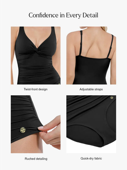 Velauras™ Şekillendirici Twist Ön Büzgülü Şekillendirici Mayo
