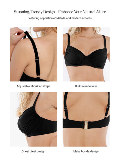 Velauras™ Şekillendirici Buruşuk Balenli Bikini Üstü