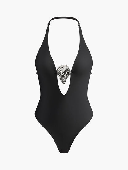 Velauras™ Plunge Halter Tek Parça Mayo