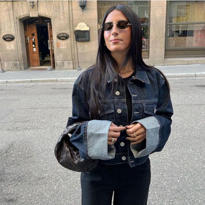 Velauras™ Lorelei - Kollu Denim İki Parçalı Set