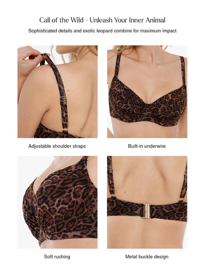 Velauras™ Şekillendirici Buruşuk Balenli Bikini Üstü