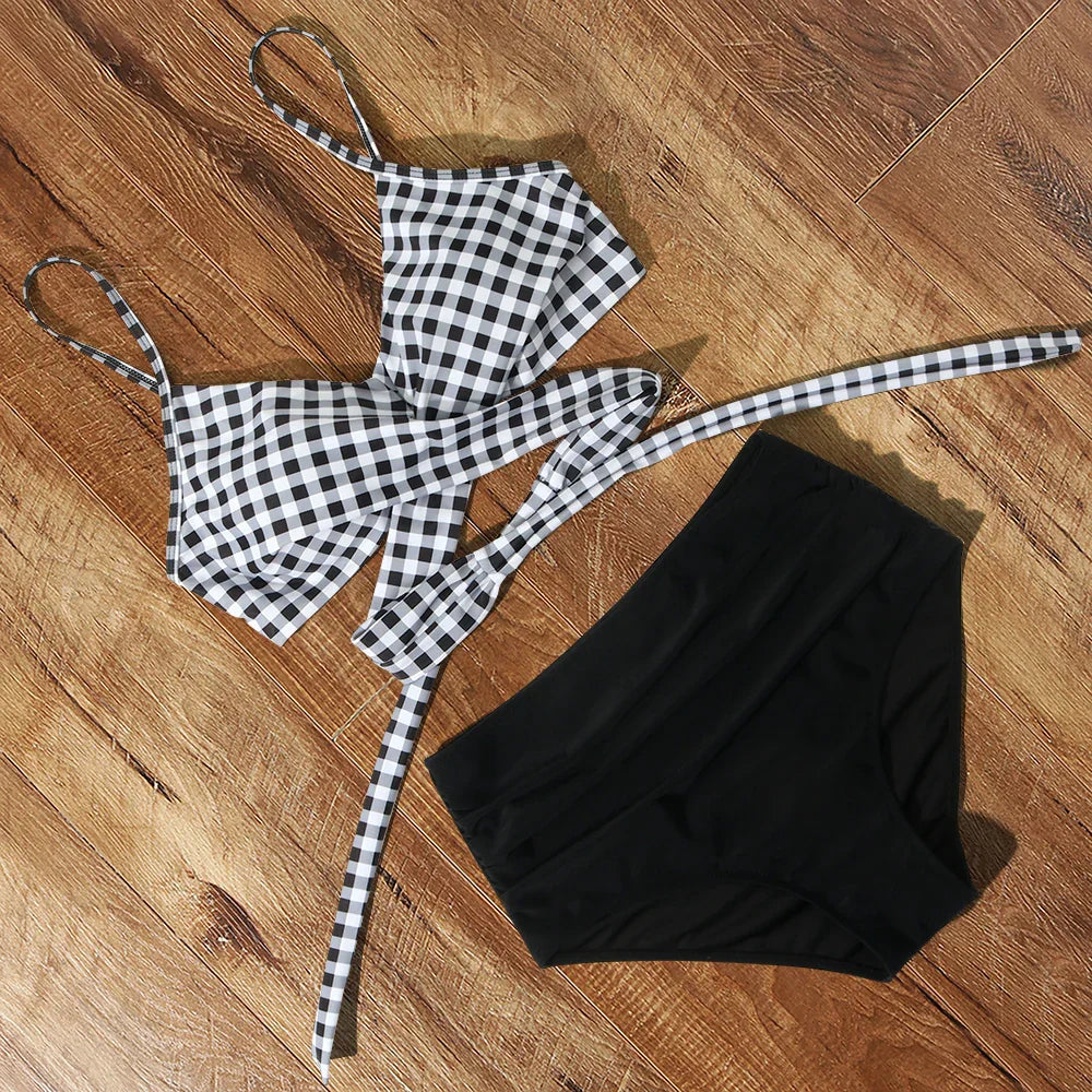 Velauras™ Yüksek Bel Çiçekli Bikini