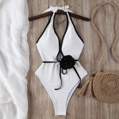 Velauras™ Çiçekli Halter Tek Parça Mayo