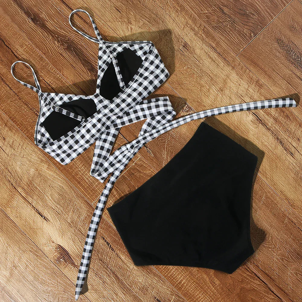 Velauras™ Yüksek Bel Çiçekli Bikini