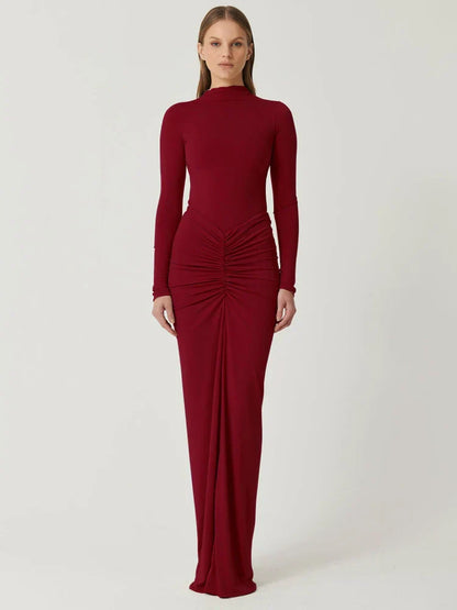 Velauras™ Moda Yamalı Uzun Elbise