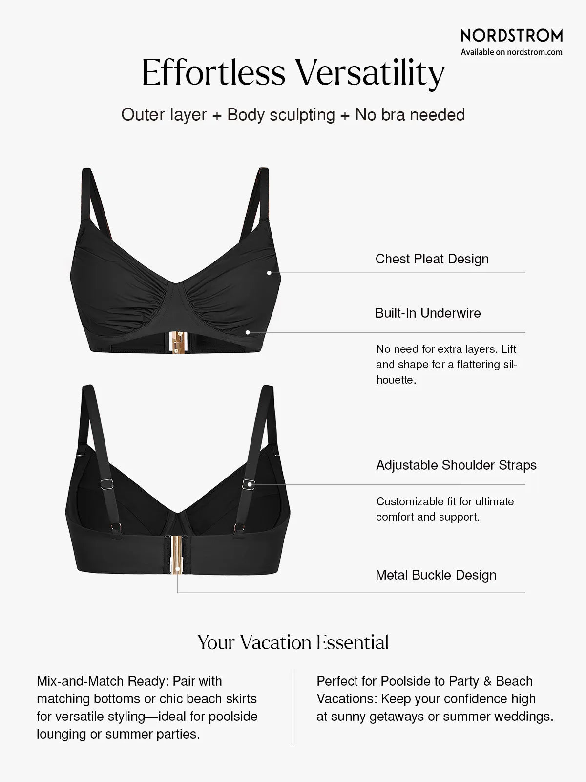 Velauras™ Şekillendirici Buruşuk Balenli Bikini Üstü