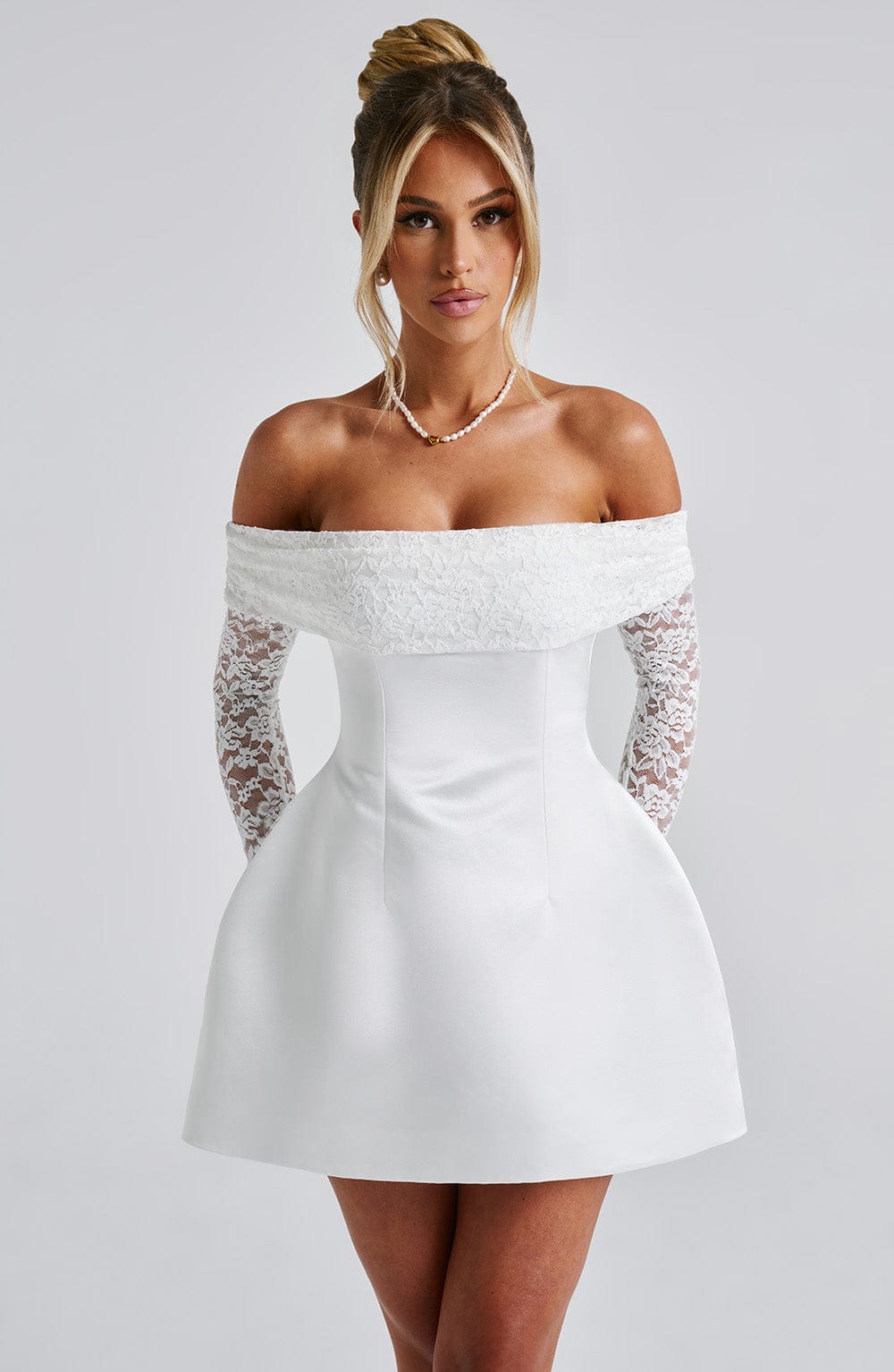 Velauras Georgianna Mini Elbise - Fildişi