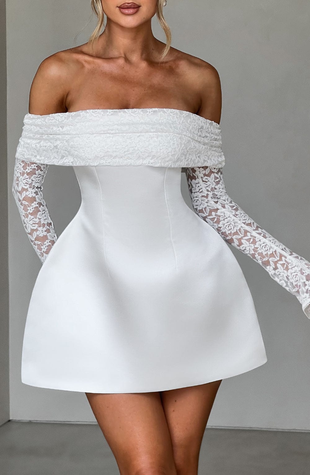 Velauras Georgianna Mini Elbise - Fildişi
