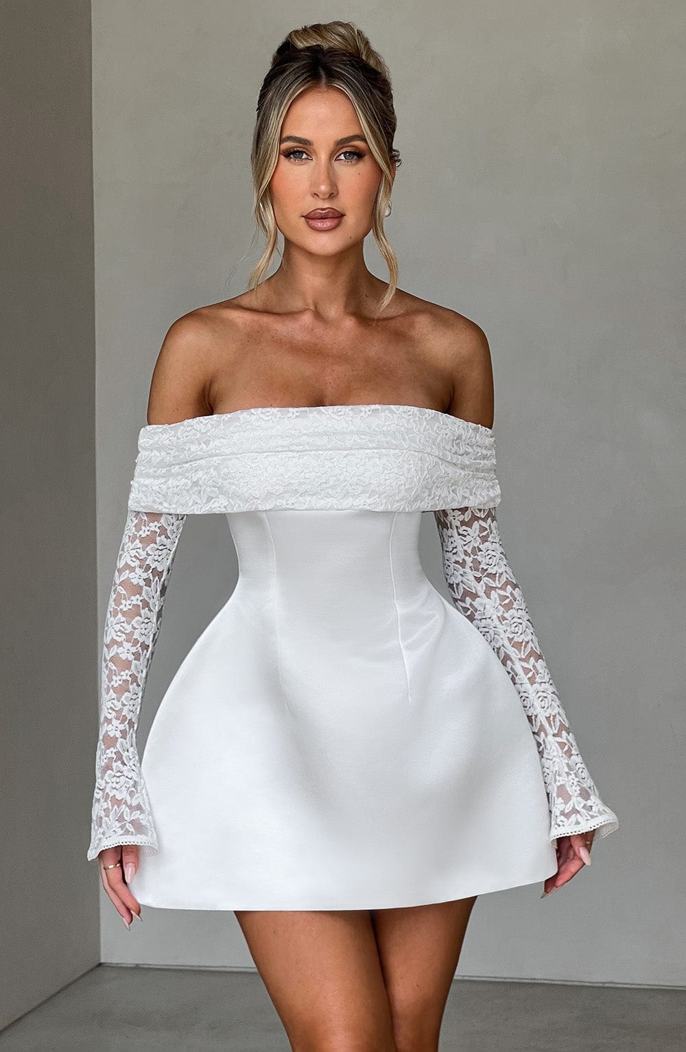 Velauras Georgianna Mini Elbise - Fildişi