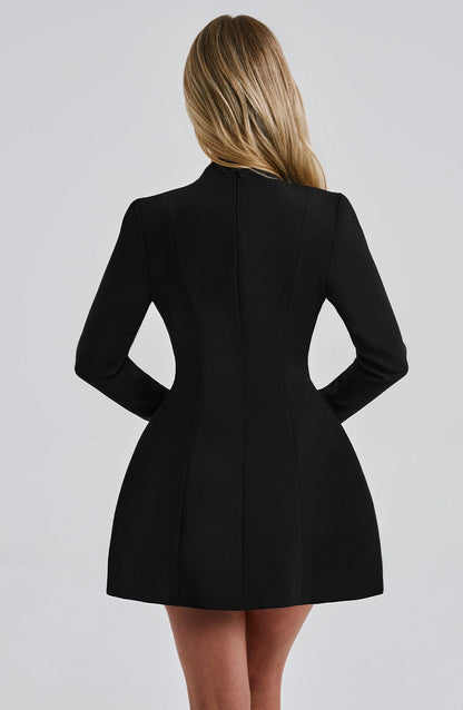 Velauras™ Greta Mini Elbise - Siyah