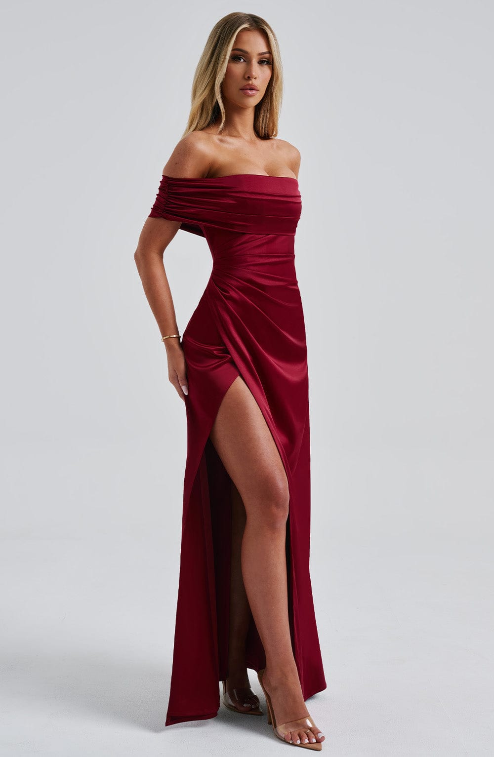 Velauras™ Gwendolyn Maxi Elbise - Bordo