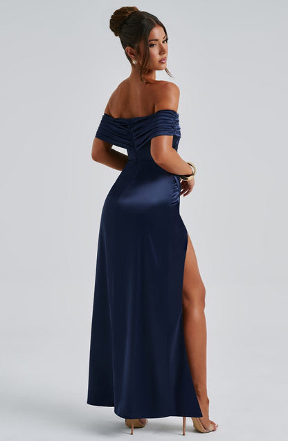 Velauras™ Gwendolyn Maxi Elbise - Lacivert