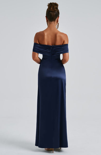 Velauras™ Gwendolyn Maxi Elbise - Lacivert