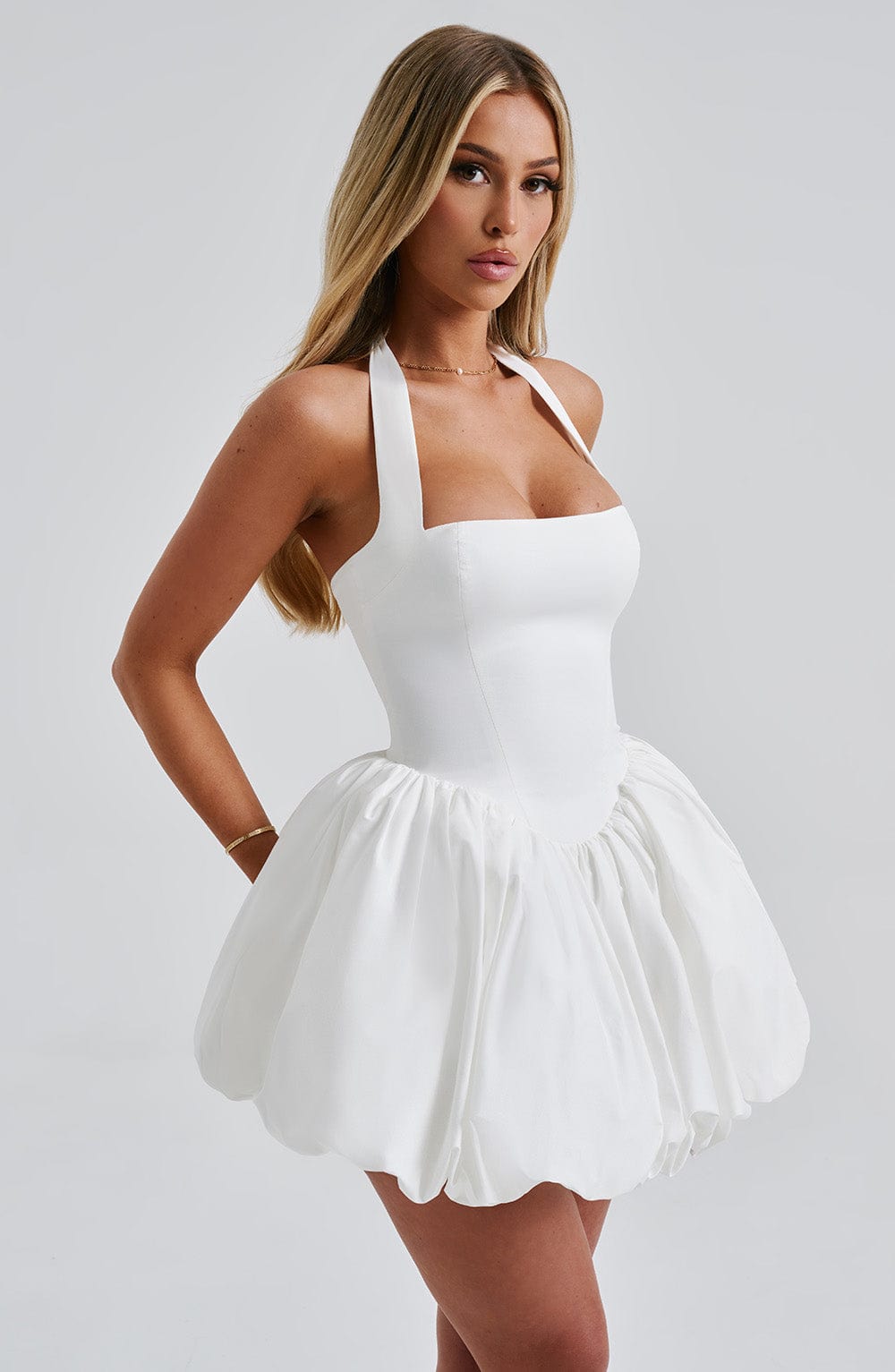 Velauras™ Maricia Mini Elbise - Fildişi
