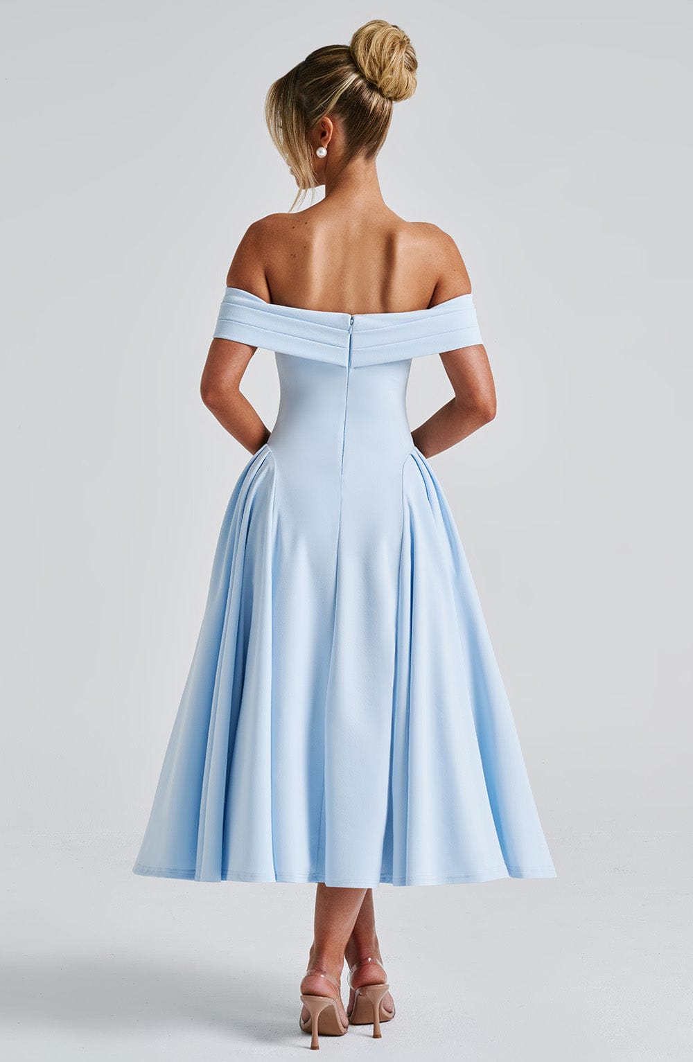 Velauras™ Miranda Midi Elbise - Mavi
