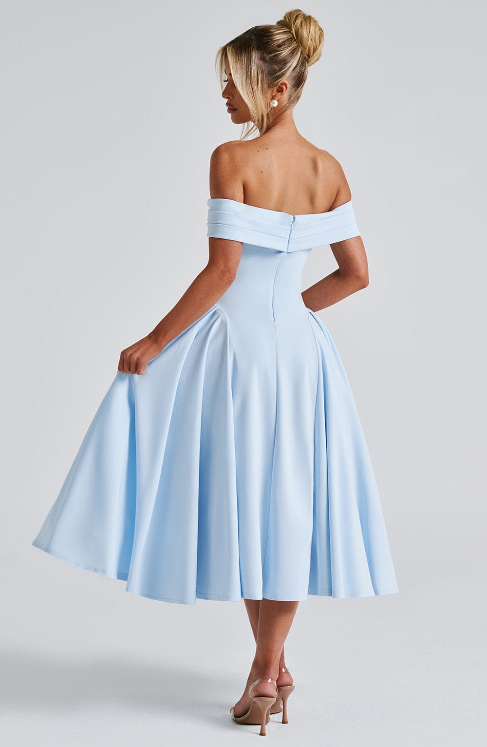 Velauras™ Miranda Midi Elbise - Mavi