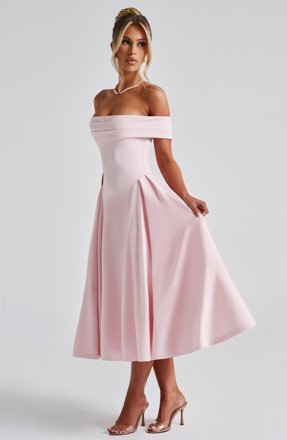 Velauras™ Miranda Midi Elbise - Allık