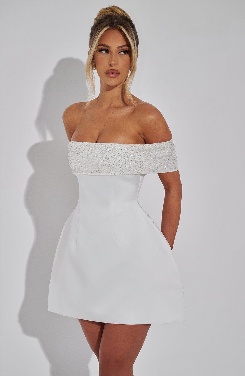 Velauras™ Noelle Mini Elbise - Fildişi