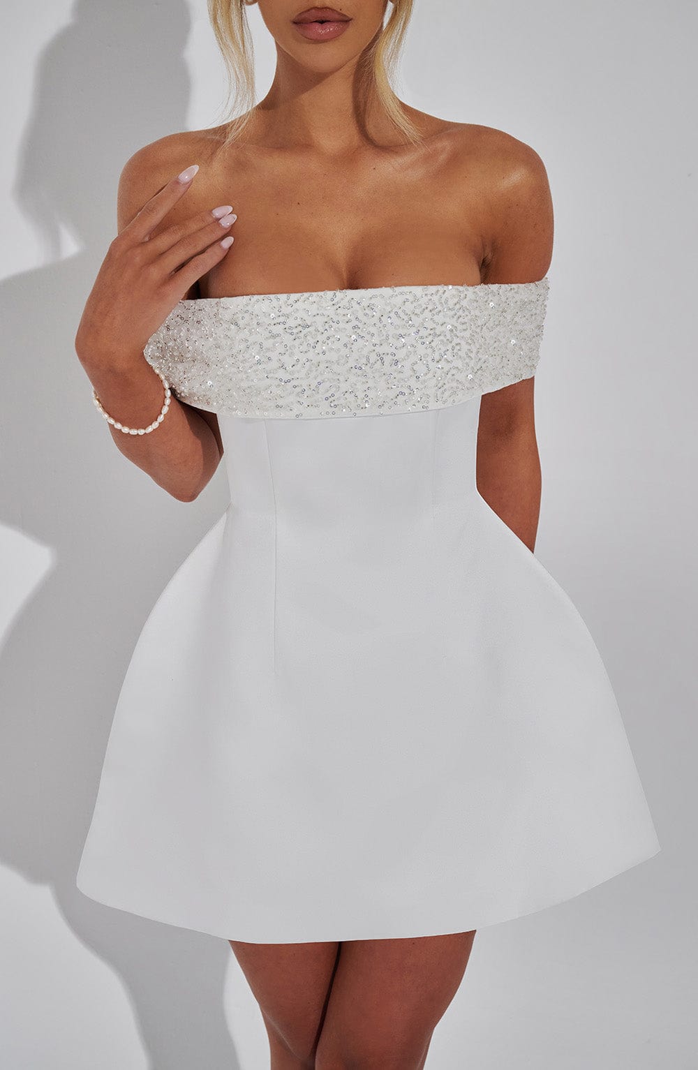 Velauras™ Noelle Mini Elbise - Fildişi