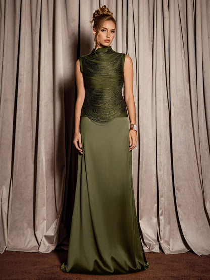 Green Vintage Tassel Evening Set|NOOSGOP