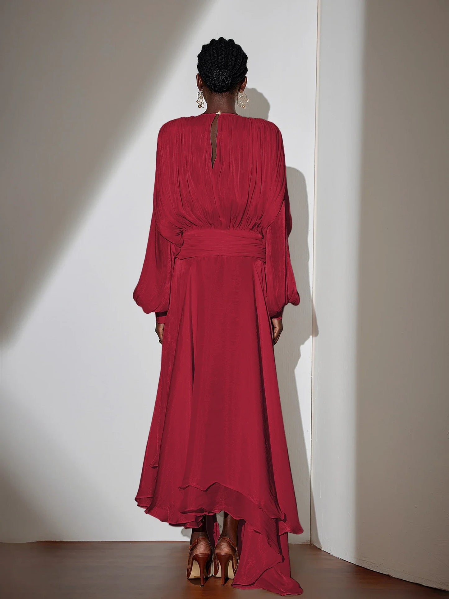Satin Tie-Strap Maxi Dress|NOOSGOP