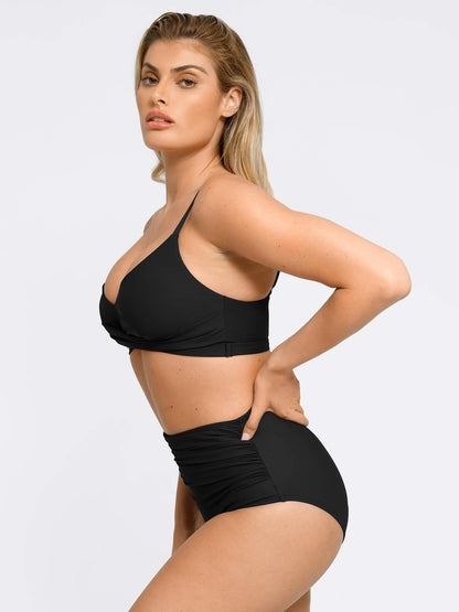 Velauras™ Şekillendirici Buruşuk Şekillendirici Bikini Üst Ve Alt Takımı