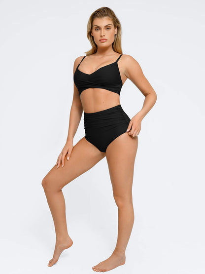 Velauras™ Şekillendirici Buruşuk Şekillendirici Bikini Üst Ve Alt Takımı