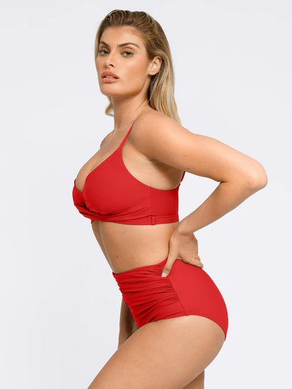 Velauras™ Şekillendirici Buruşuk Şekillendirici Bikini Üst Ve Alt Takımı