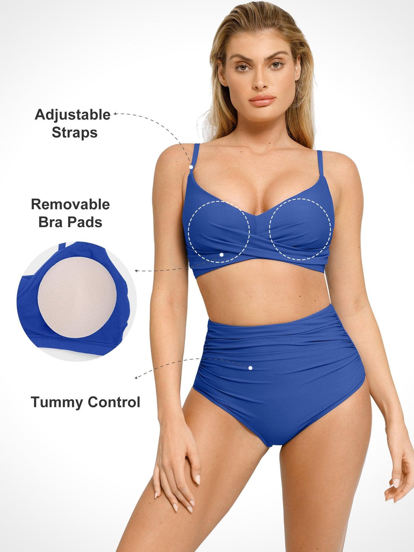 Velauras™ Şekillendirici Buruşuk Şekillendirici Bikini Üst Ve Alt Takımı