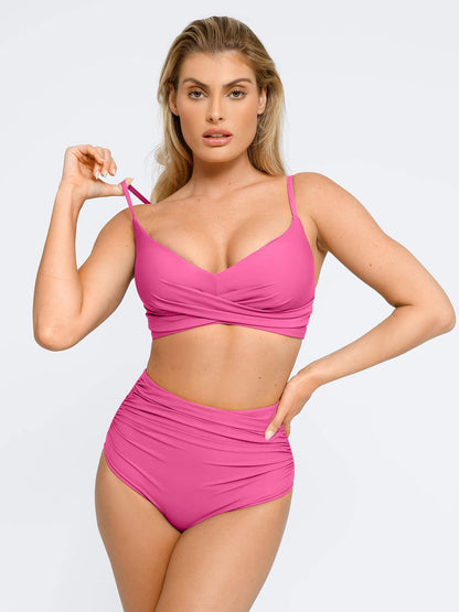 Velauras™ Şekillendirici Buruşuk Şekillendirici Bikini Üst Ve Alt Takımı