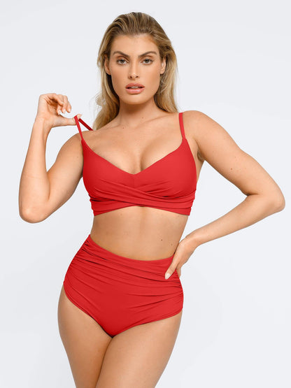 Velauras™ Şekillendirici Buruşuk Şekillendirici Bikini Üst Ve Alt Takımı